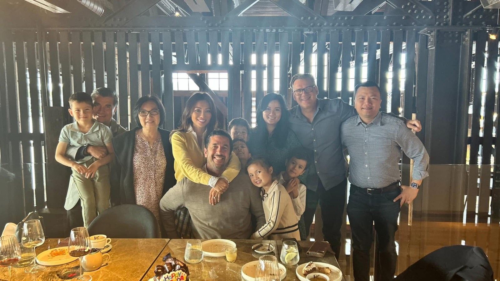 Julie Crawshay celebrating with her extended family in Sydney, Australia